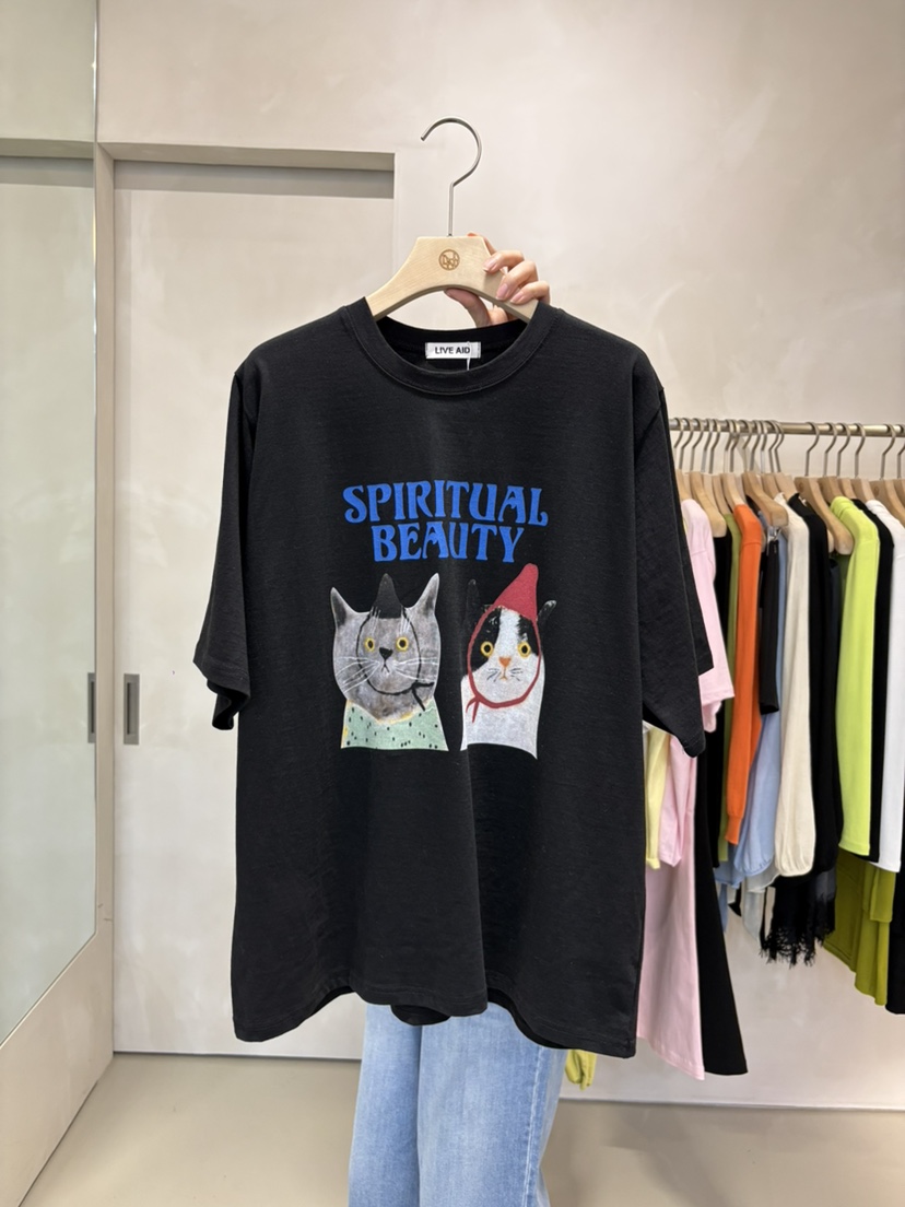 LIVE AID-P東大門實拍女士新款26春夏職業人氣休閑熱賣T恤LIVE AID-PT恤圖色3