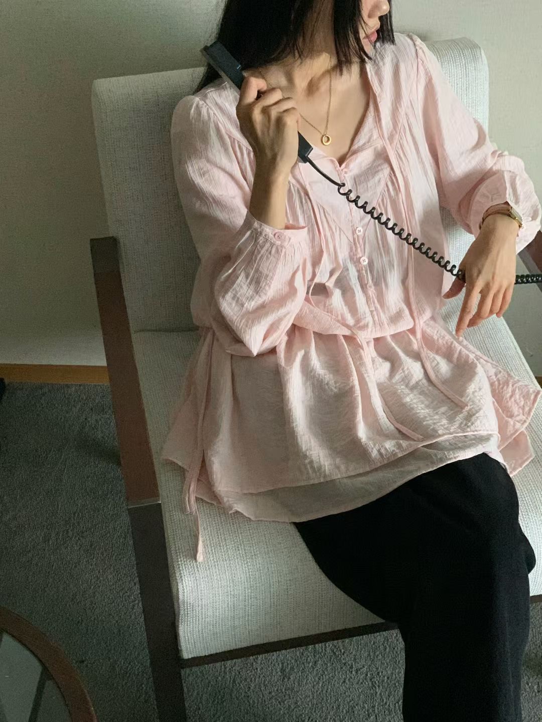 VERRER BUTTER東大門實拍女裝新品人氣休閑26春夏連衣裙褶皺VERRER BUTTER連衣裙