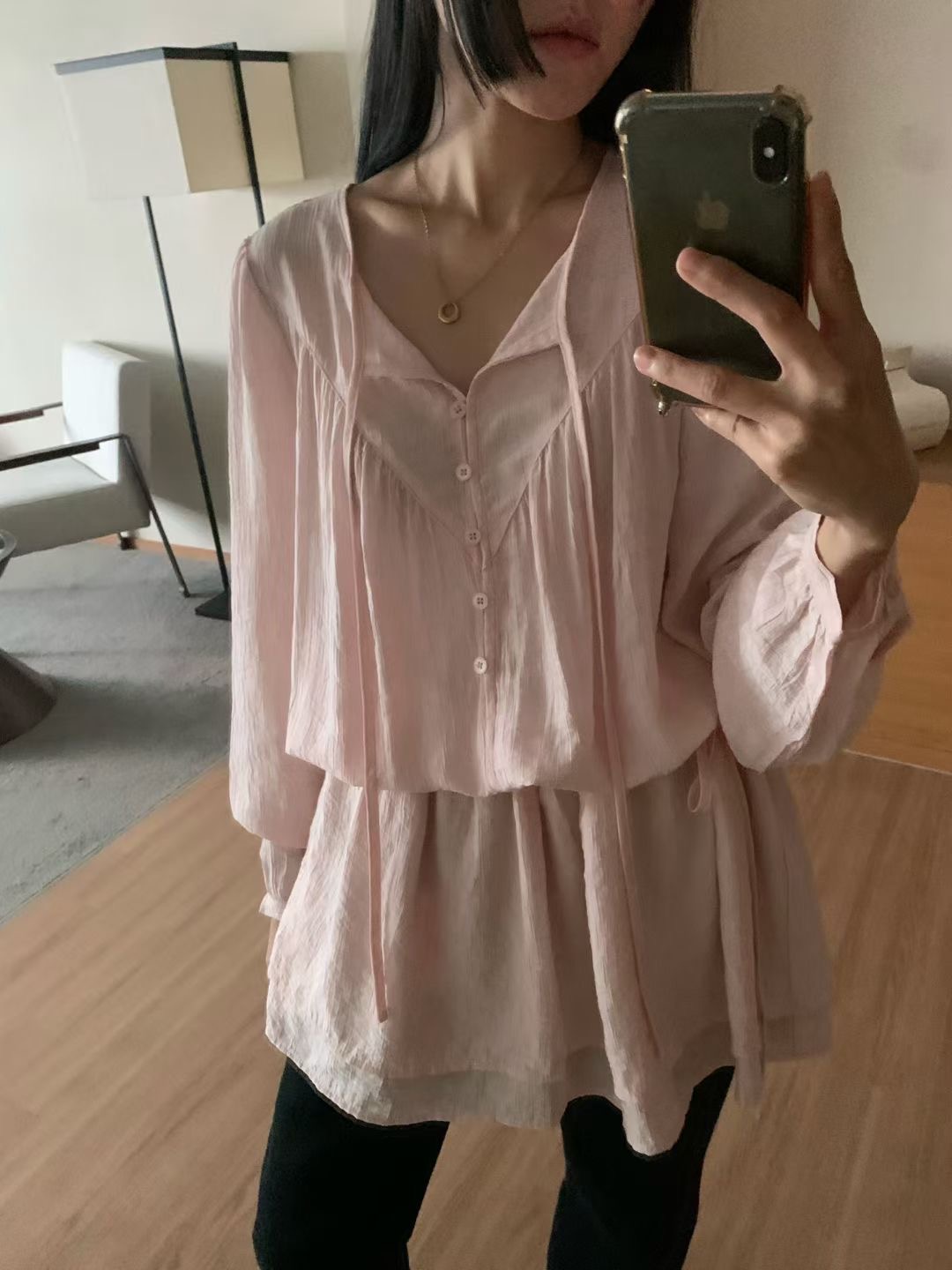 VERRER BUTTER東大門實拍女裝新品人氣休閑26春夏連衣裙褶皺VERRER BUTTER連衣裙圖色2