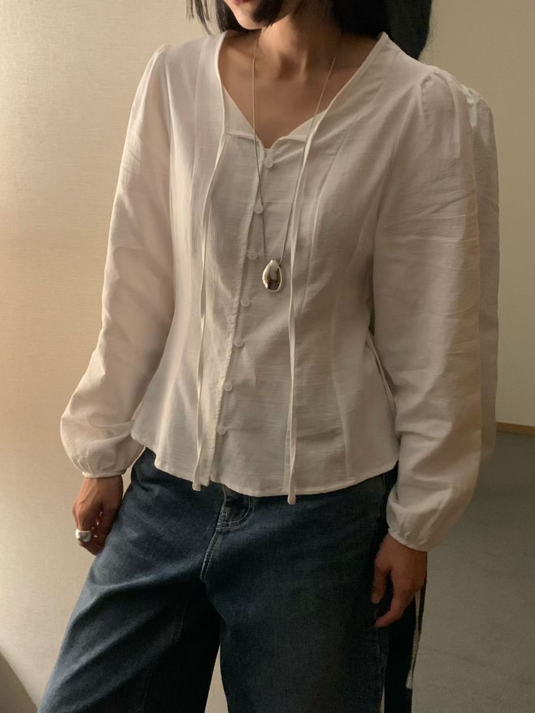 VERRER BUTTER東大門代購女裝新款推薦真品休閑襯衫蕾絲衫VERRER BUTTER襯衫/蕾絲衫