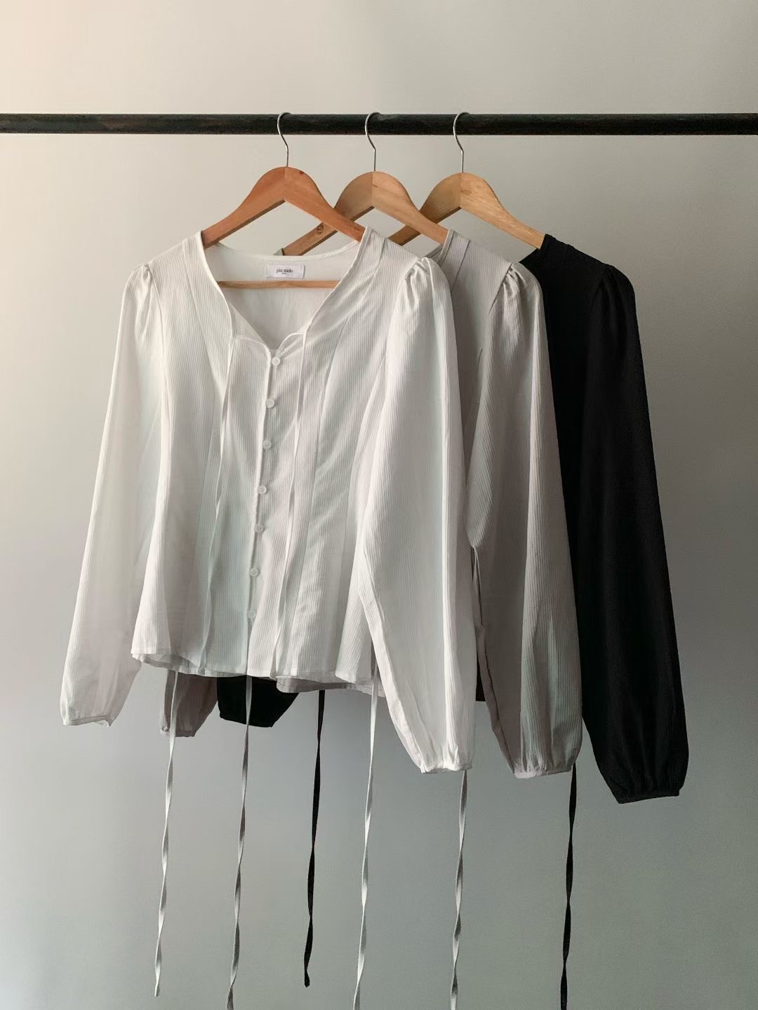 VERRER BUTTER東大門代購女裝新款推薦真品休閑襯衫蕾絲衫VERRER BUTTER襯衫/蕾絲衫圖色3左三色