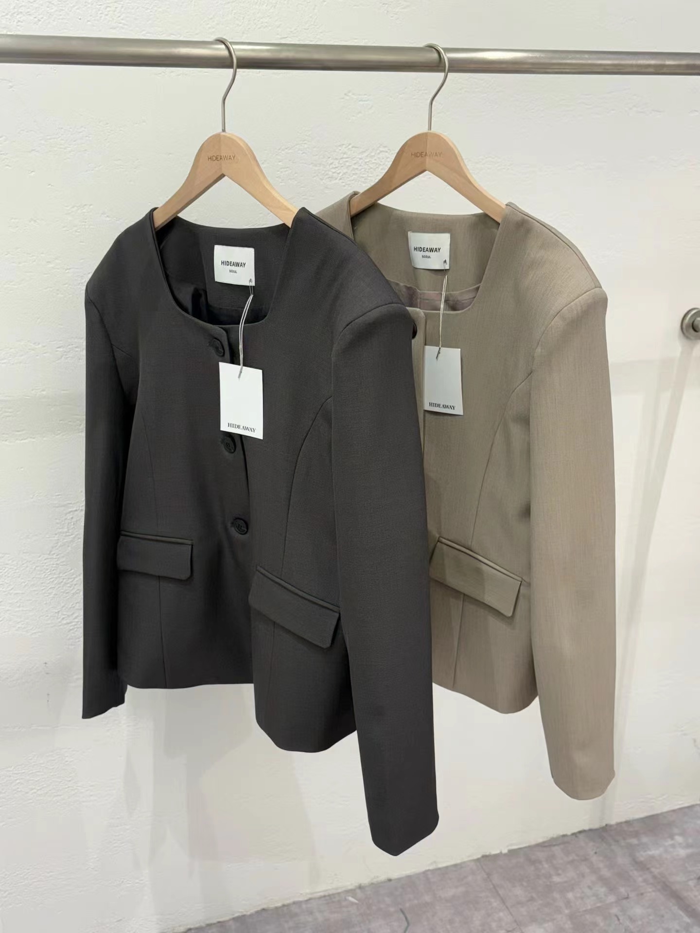 HIDEWAY韓國代購女裝新品時尚職業26春夏人氣熱賣休閑夾克HIDEWAY夾克