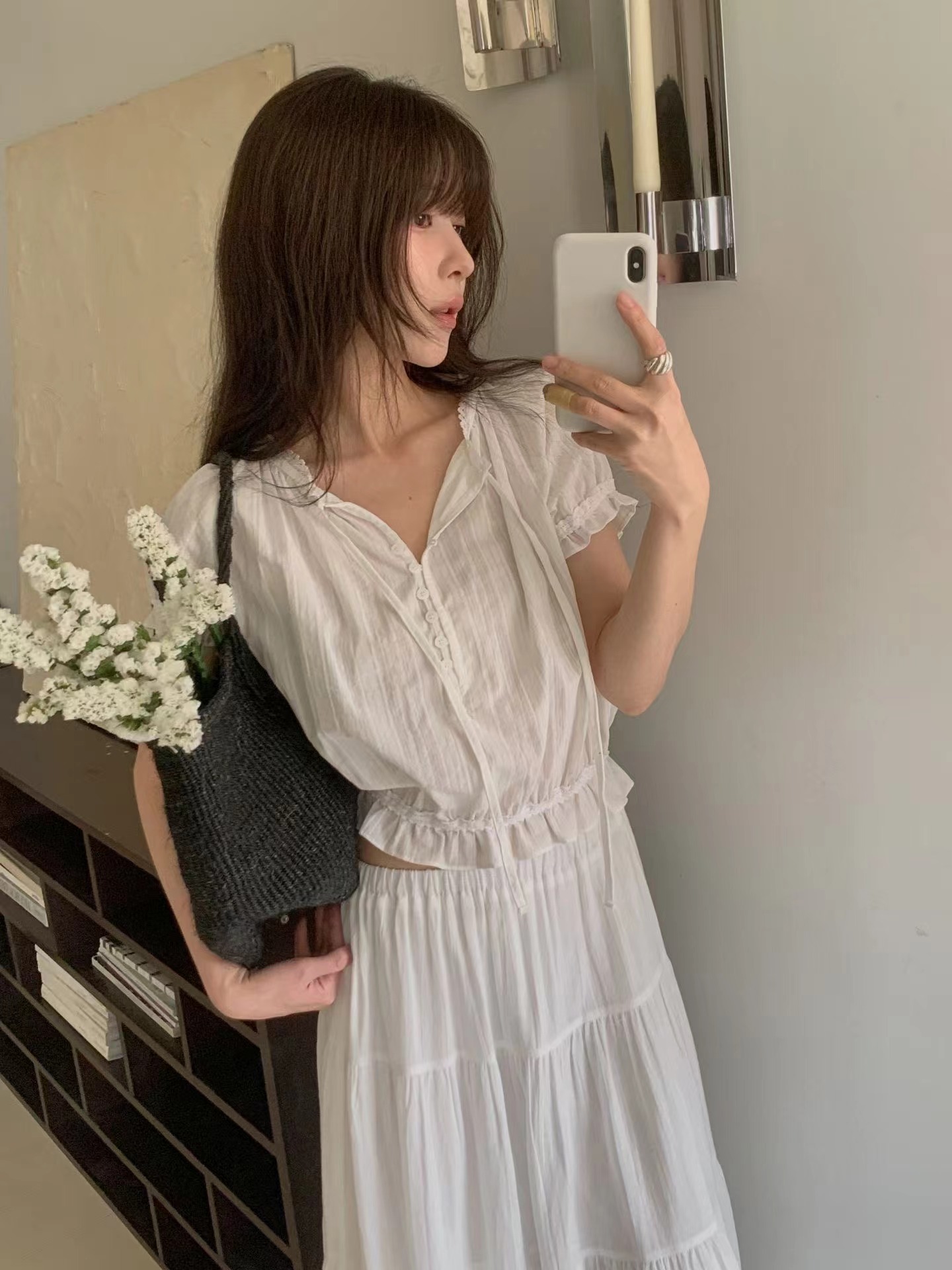 MIELLE-미엘르-OT韓國東大門代購女裝新款休閑襯衫蕾絲衫MIELLE-2件起襯衫/蕾絲衫圖色1