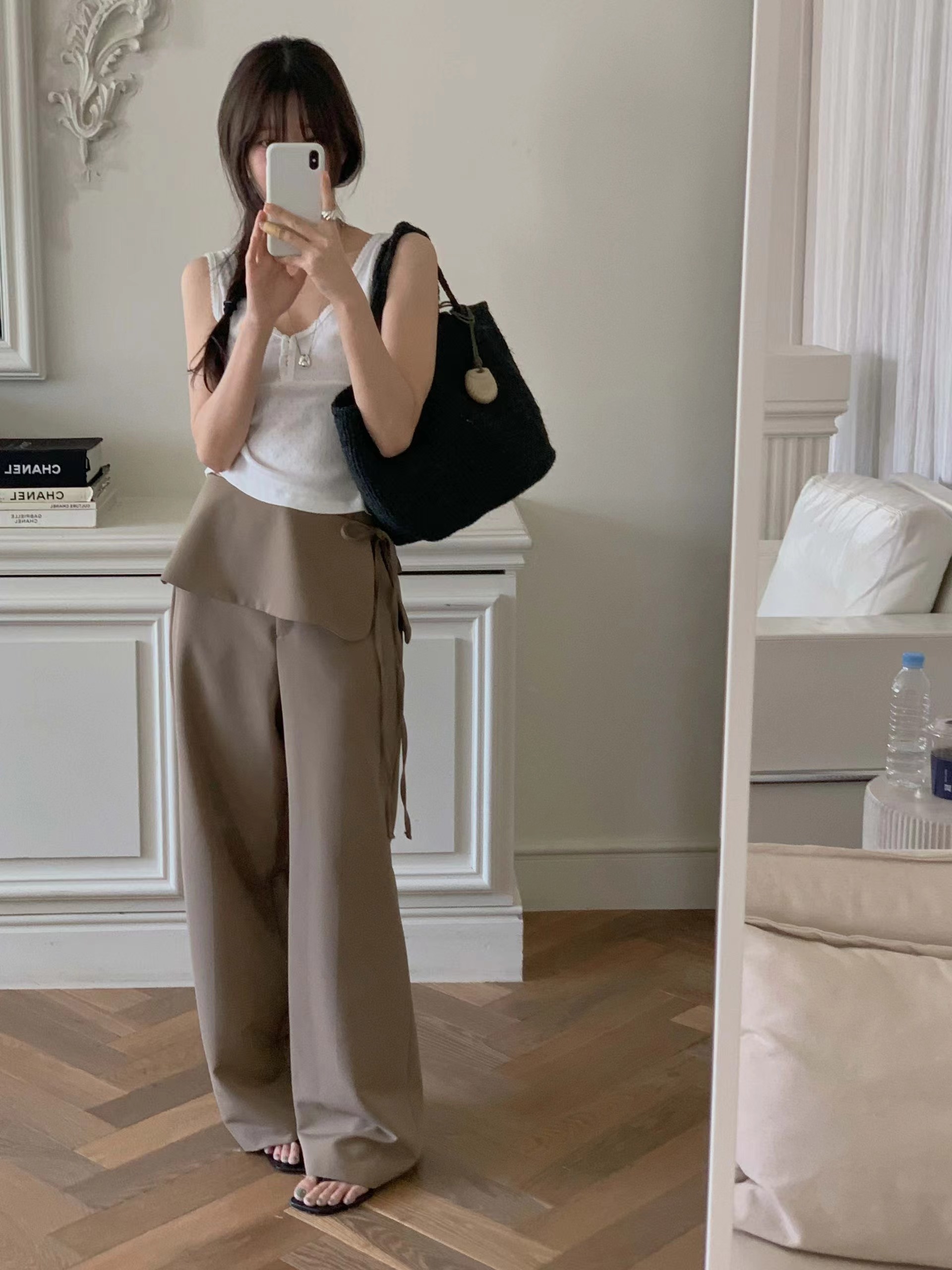 MIELLE-미엘르-OT韓國東大門代購女裝新品時尚裙褲可拆卸MIELLE-2件起裙褲圖色1