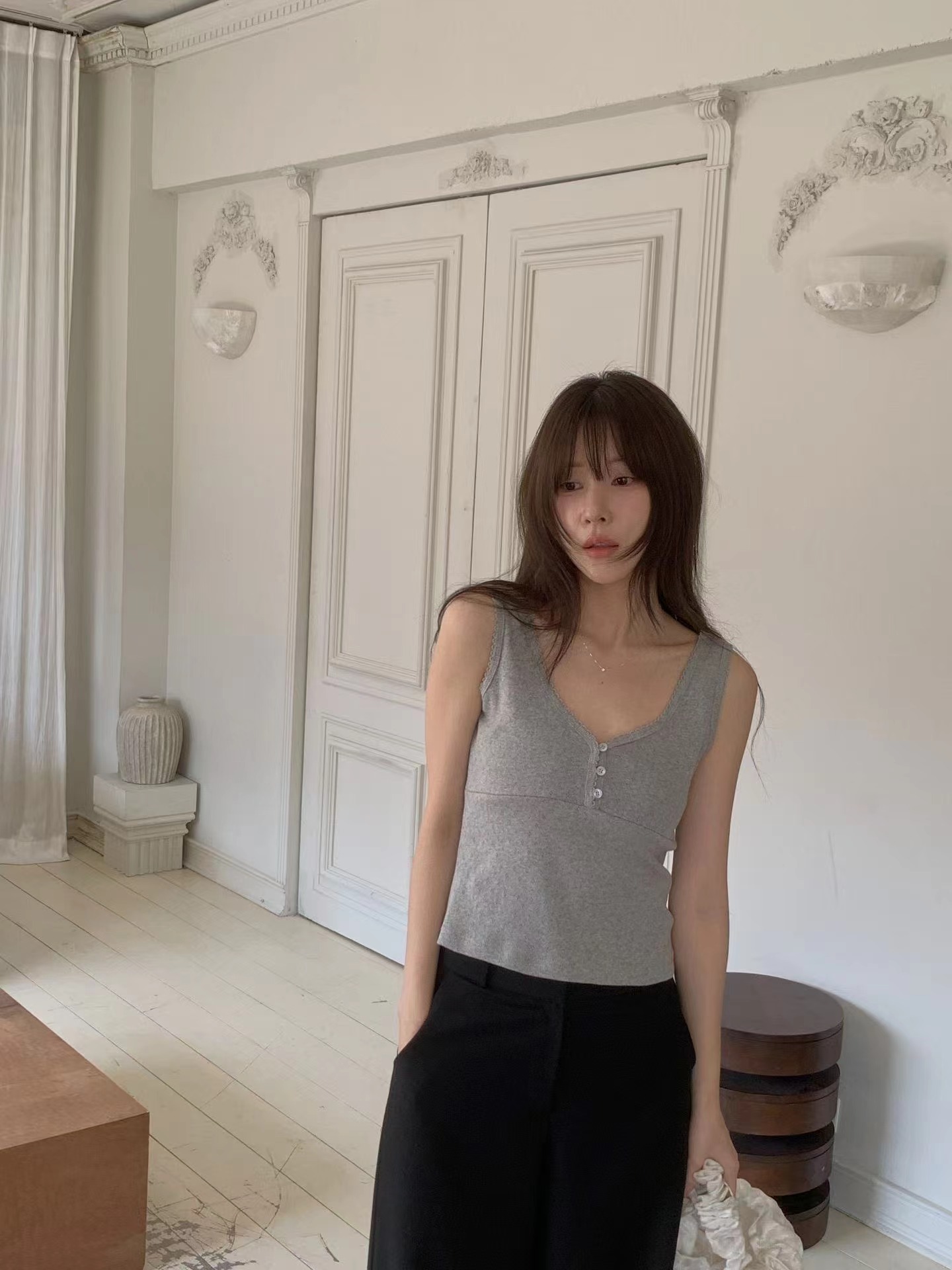 MIELLE-미엘르-OT韓國代購女士新品時尚推薦休閑吊帶背心MIELLE-2件起吊帶/背心圖色1