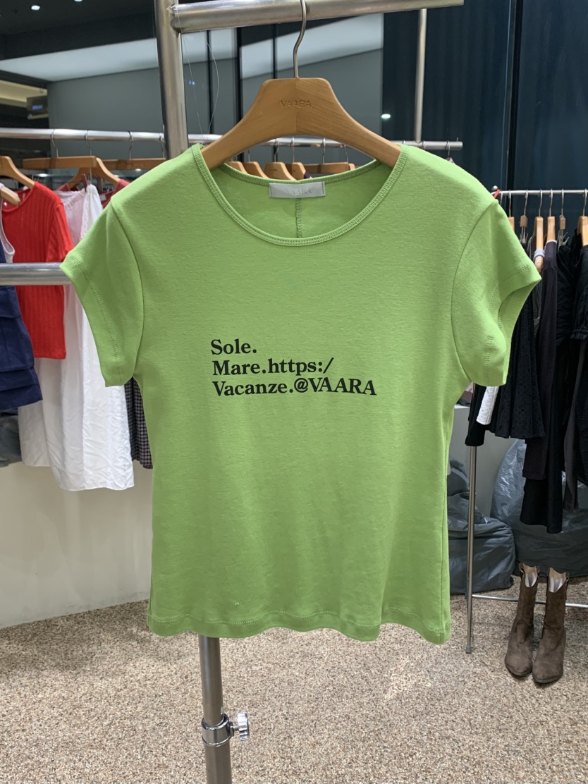 VAARA韓國代購女裝新款熱賣職業時尚休閑人氣26春夏推薦T恤VAARAT恤圖色3