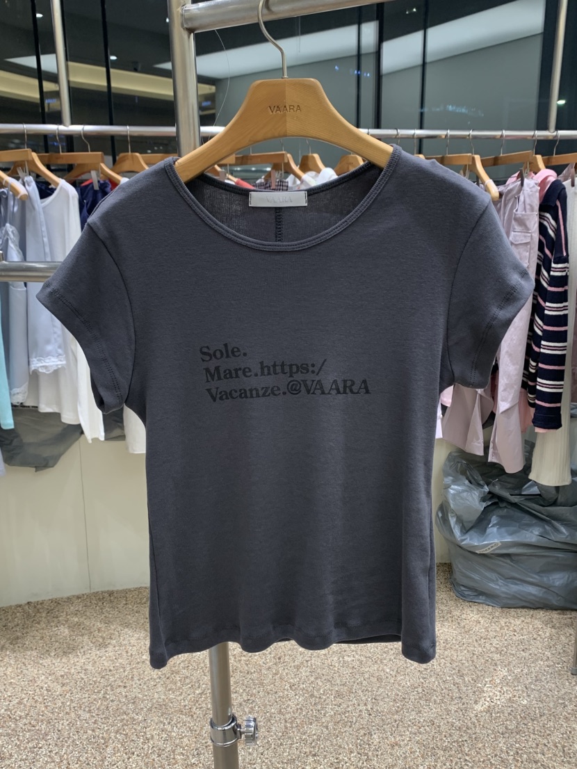 VAARA韓國代購女裝新款熱賣職業時尚休閑人氣26春夏推薦T恤VAARAT恤圖色4