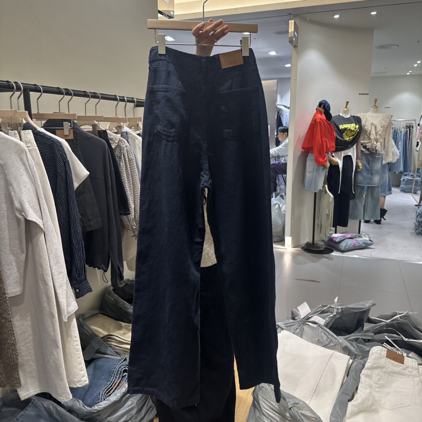 GILLI韓國東大門代購女裝新品人氣26春夏職業休閑褲亞麻布GILLI休閑褲