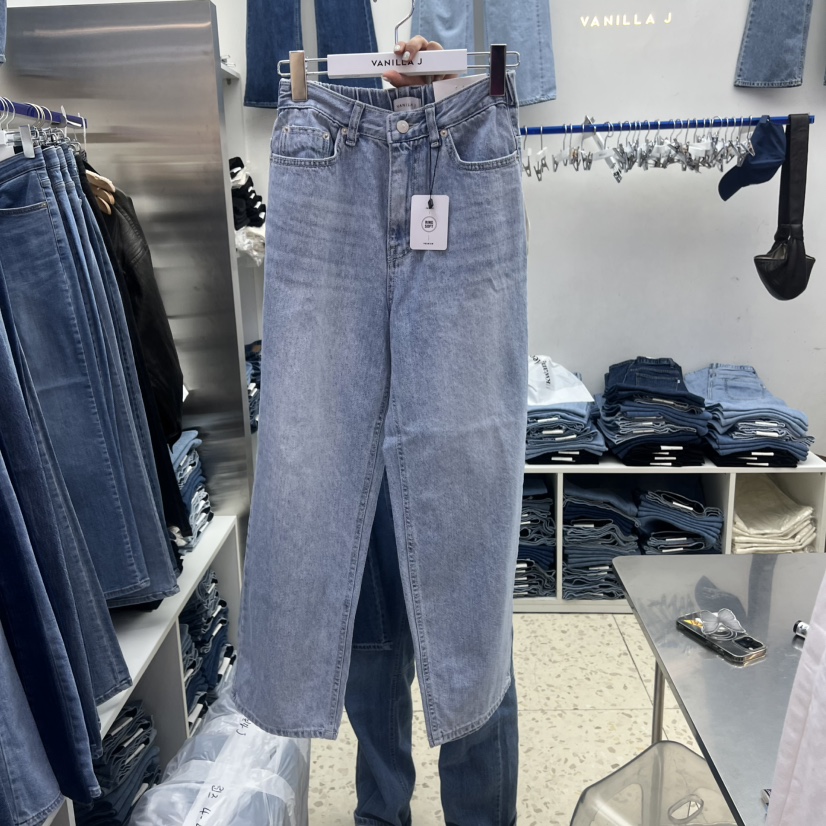 VANILLA J韓國代購女士新款推薦人氣時尚熱賣26春夏牛仔褲VANILLA J牛仔褲圖色1
