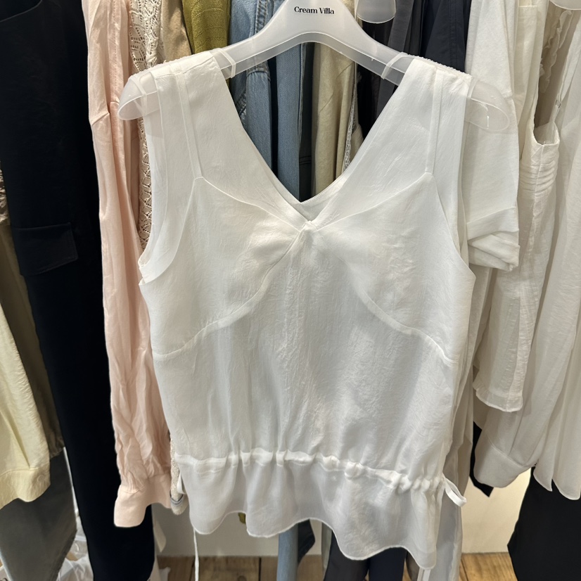 CREAM VILLA韓國直郵實拍女裝新款熱賣吊帶背心CREAMVILLA吊帶/背心圖色1