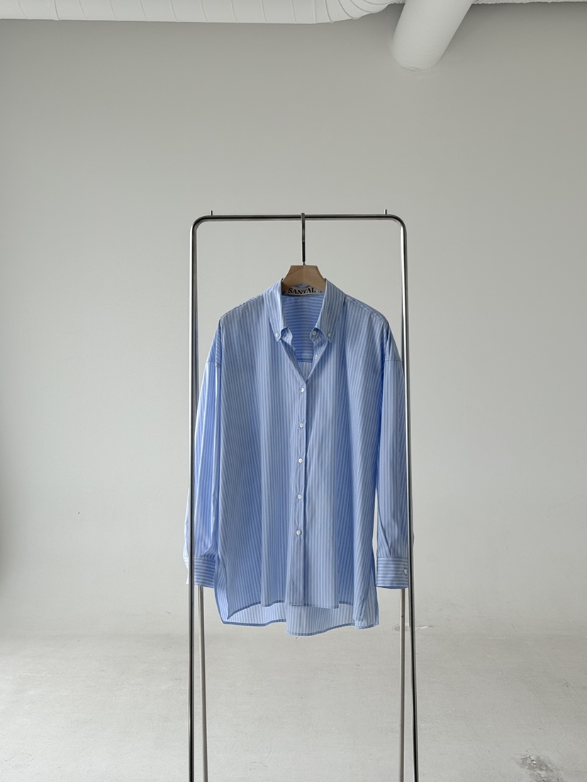 SANTAL韓國代購女士新款人氣休閑職業熱賣推薦襯衫蕾絲衫SANTAL襯衫/蕾絲衫圖色2藍色