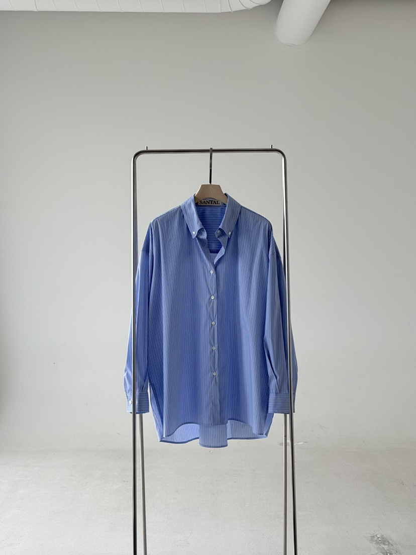 SANTAL韓國代購女士新款人氣休閑職業熱賣推薦襯衫蕾絲衫SANTAL襯衫/蕾絲衫圖色3深藍色