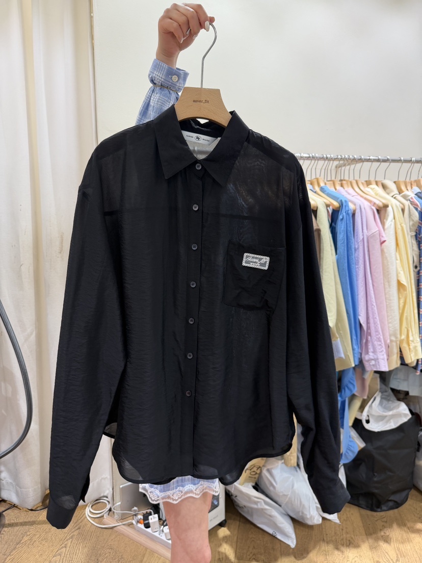 AUVERFIT韓國東大門代購女士新款時尚休閑人氣襯衫蕾絲衫AUVERFIT襯衫/蕾絲衫圖色2