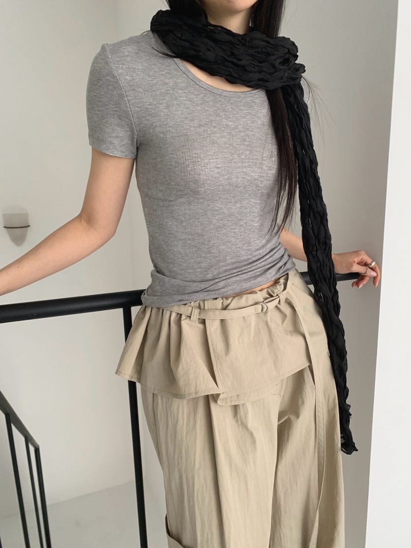 JKICHI韓國直郵女士新款熱賣時尚人氣推薦26春夏休閑T恤天絲JKICHIT恤