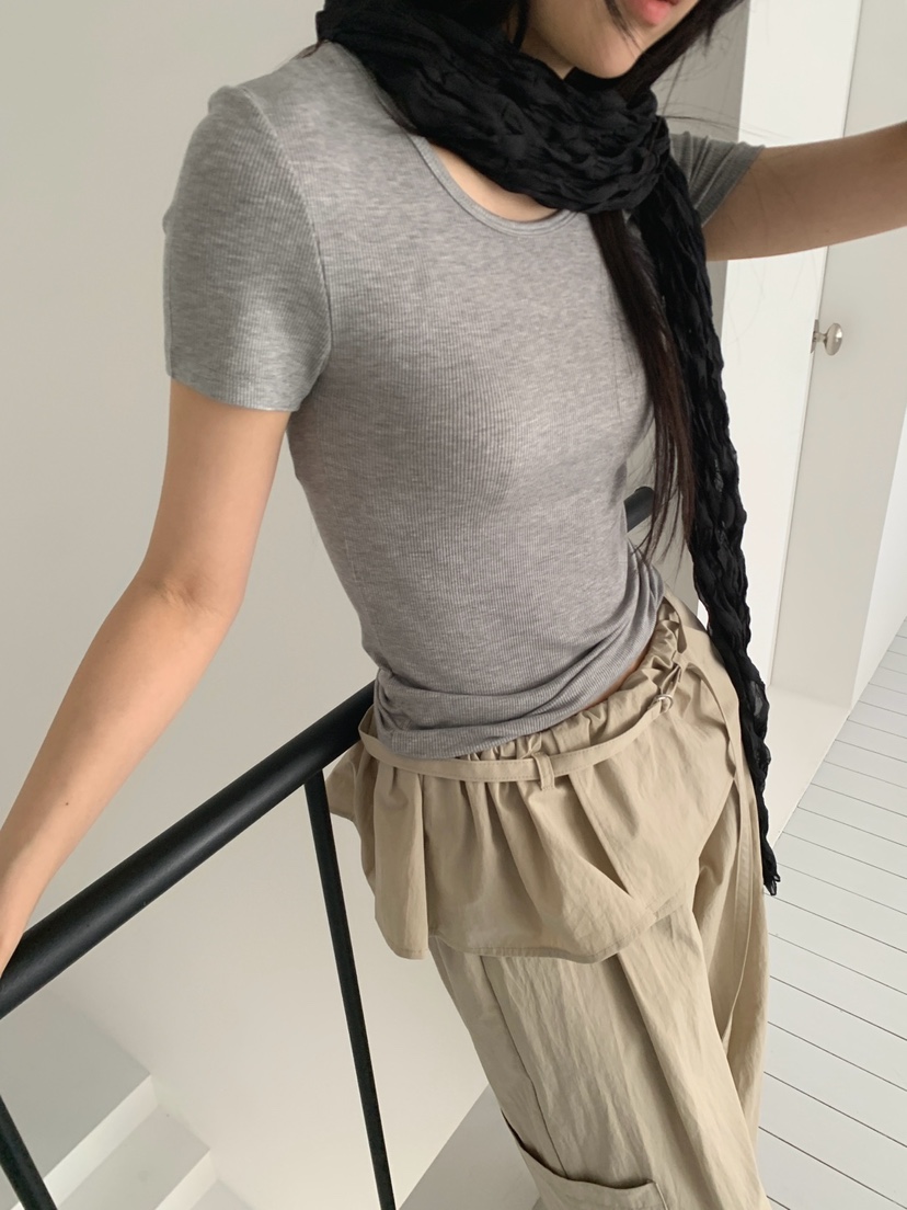 JKICHI韓國直郵女士新款熱賣時尚人氣推薦26春夏休閑T恤天絲JKICHIT恤