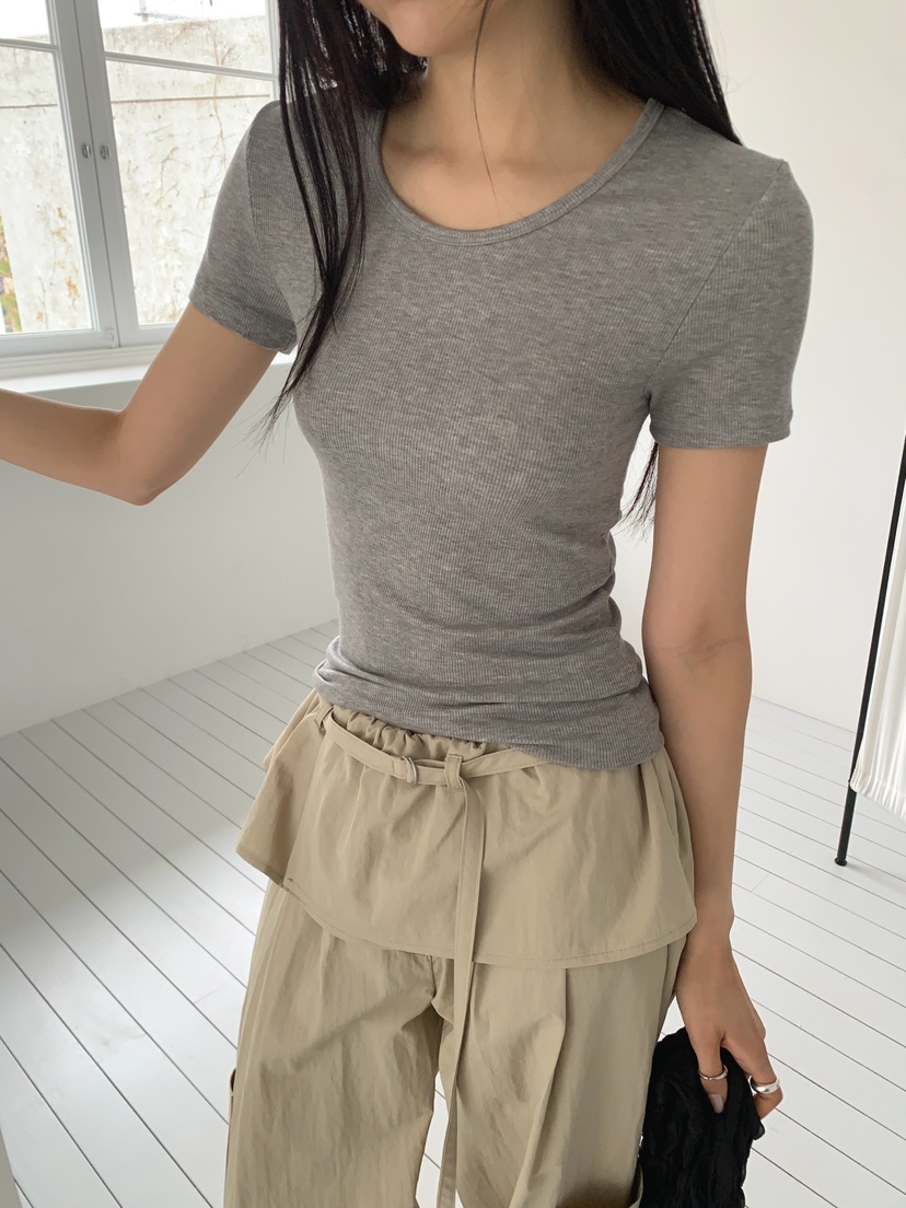 JKICHI韓國直郵女士新款熱賣時尚人氣推薦26春夏休閑T恤天絲JKICHIT恤