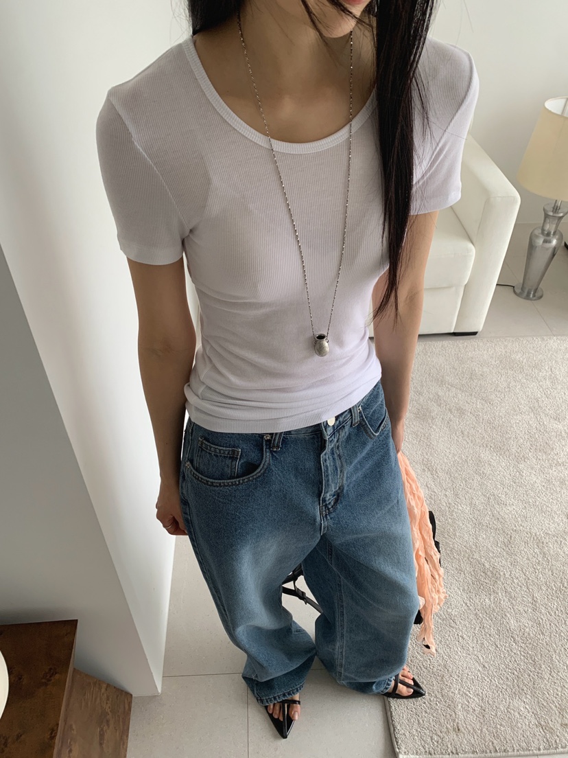 JKICHI韓國直郵女士新款熱賣時尚人氣推薦26春夏休閑T恤天絲JKICHIT恤