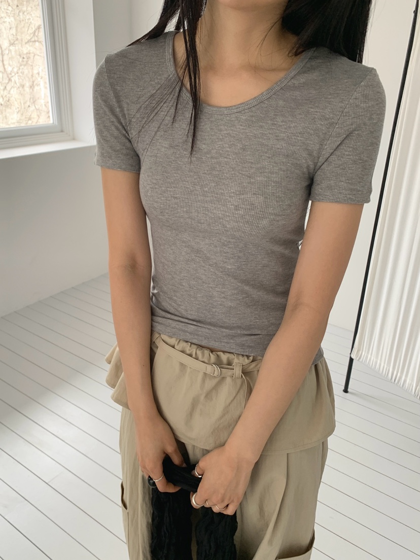 JKICHI韓國直郵女士新款熱賣時尚人氣推薦26春夏休閑T恤天絲JKICHIT恤圖色2