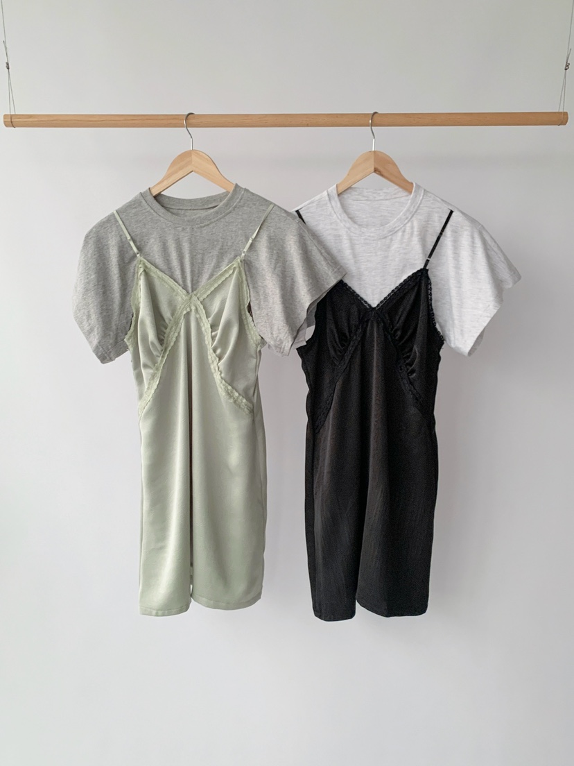 JKICHI韓國東大門代購女裝新品人氣休閑熱賣連衣裙假兩件JKICHI連衣裙