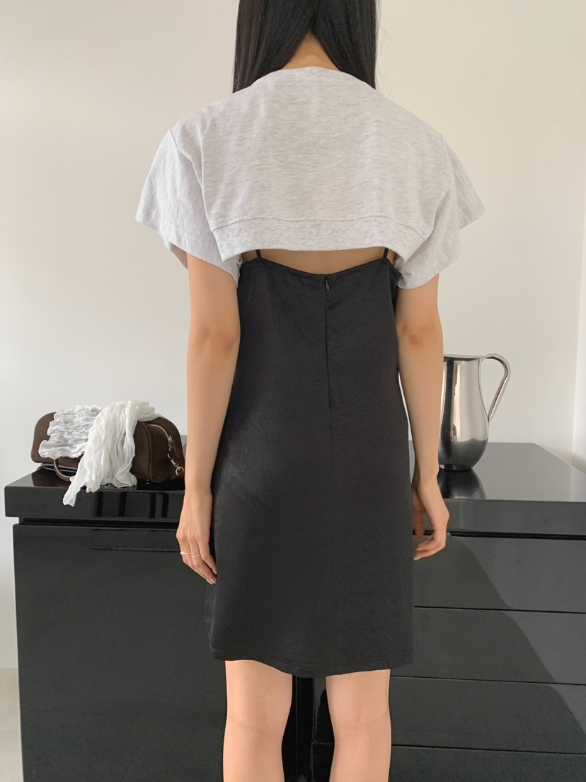 JKICHI韓國東大門代購女裝新品人氣休閑熱賣連衣裙假兩件JKICHI連衣裙