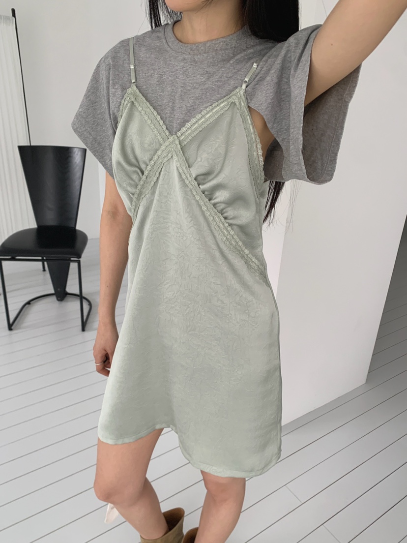 JKICHI韓國東大門代購女裝新品人氣休閑熱賣連衣裙假兩件JKICHI連衣裙