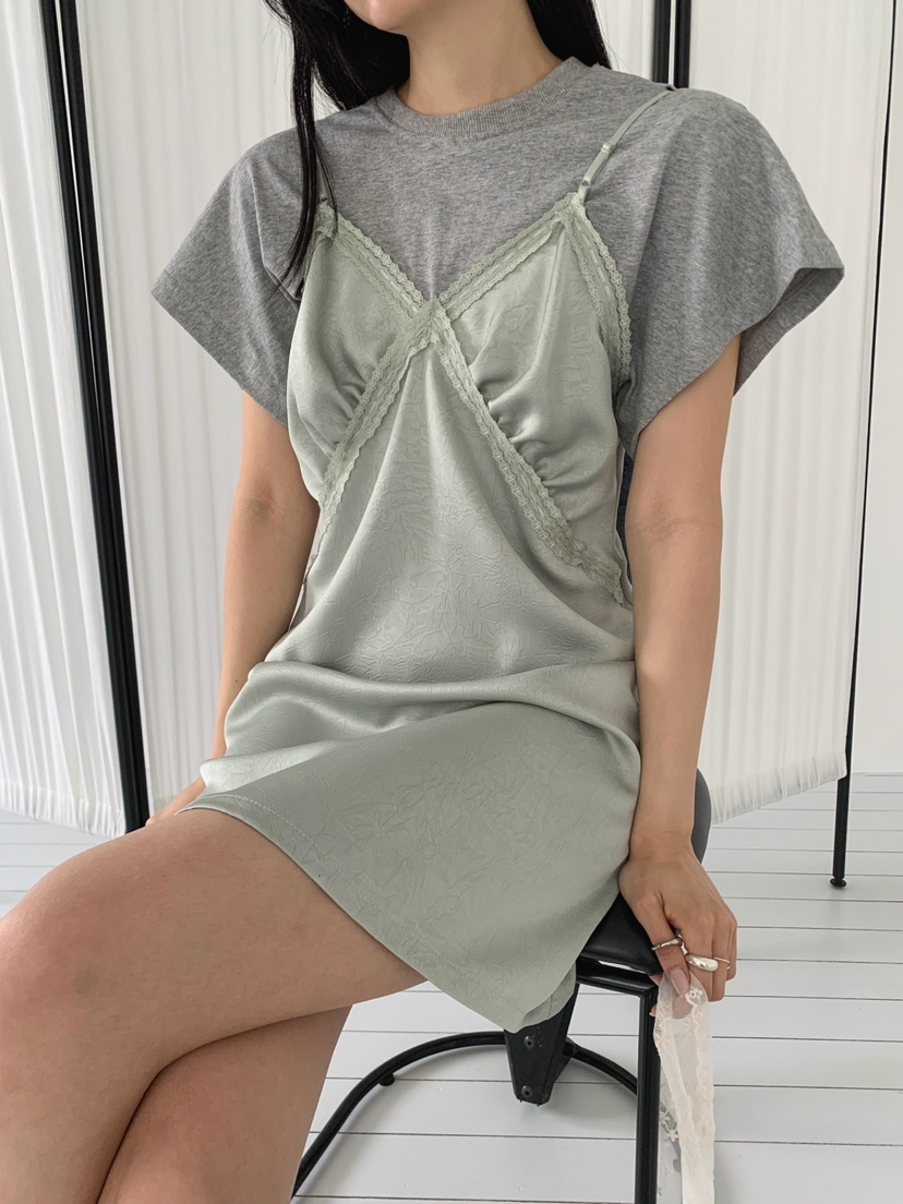 JKICHI韓國東大門代購女裝新品人氣休閑熱賣連衣裙假兩件JKICHI連衣裙