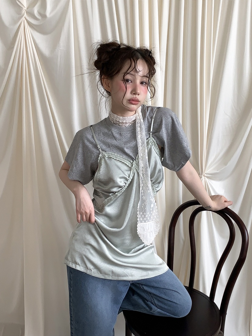 JKICHI韓國東大門代購女裝新品人氣休閑熱賣連衣裙假兩件JKICHI連衣裙