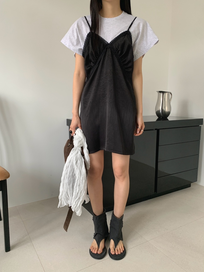 JKICHI韓國東大門代購女裝新品人氣休閑熱賣連衣裙假兩件JKICHI連衣裙圖色1