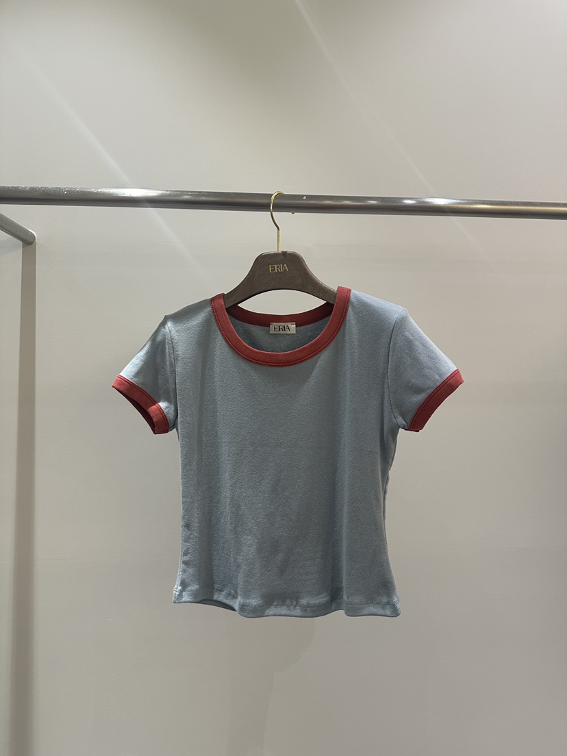 HUE/ERIA韓國東大門直郵女士新品職業時尚26春夏T恤棉布HUE/ERIAT恤圖色3