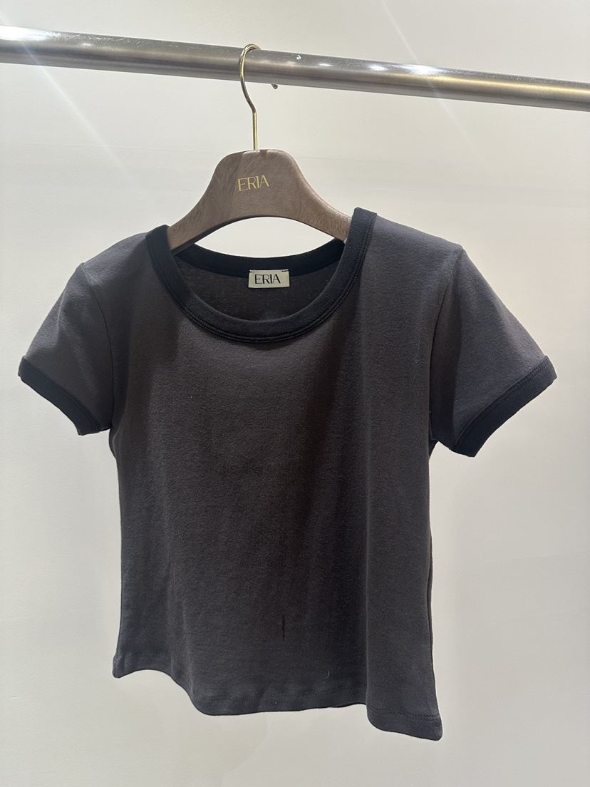 HUE/ERIA韓國東大門直郵女士新品職業時尚26春夏T恤棉布HUE/ERIAT恤圖色4