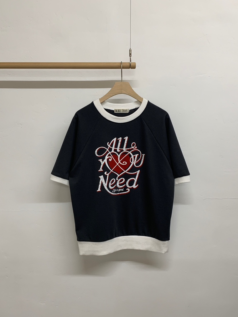 MORE THAN-P韓國直郵女裝新款26春夏人氣時尚熱賣職業T恤MORE THANT恤圖色2