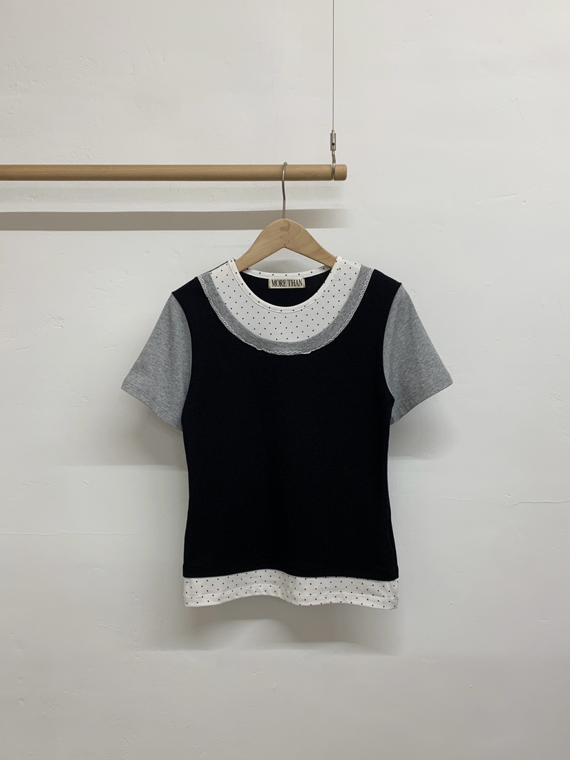 MORE THAN-P韓國代購女裝新品推薦人氣熱賣26春夏職業T恤MORE THANT恤圖色2