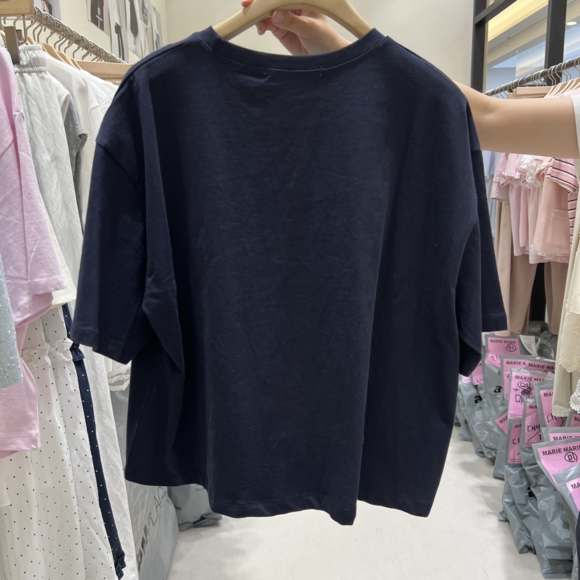 MARIE MARIE韓國東大門直郵女裝新款推薦職業T恤口袋條紋MARIE MARIET恤