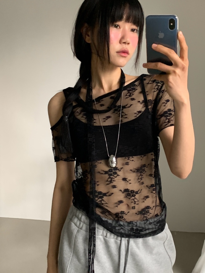 MORE THAN-P韓國東大門代購女士新款推薦熱賣襯衫蕾絲衫MORE THAN襯衫/蕾絲衫