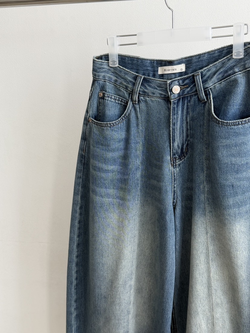 RIVER RAIN韓國直郵實拍女士新品熱賣時尚26春夏推薦牛仔褲RIVER RAIN牛仔褲