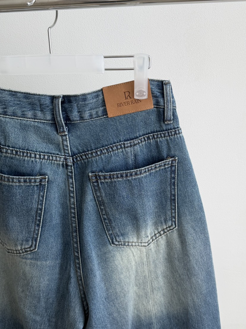 RIVER RAIN韓國直郵實拍女士新品熱賣時尚26春夏推薦牛仔褲RIVER RAIN牛仔褲