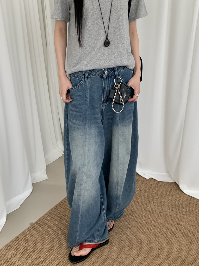 RIVER RAIN韓國直郵實拍女士新品熱賣時尚26春夏推薦牛仔褲RIVER RAIN牛仔褲