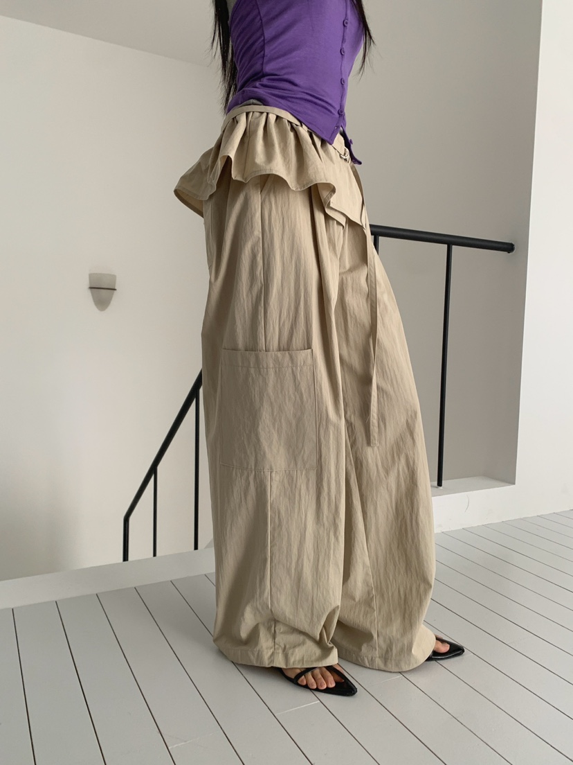 JKICHI韓國東大門直郵女裝新款人氣26春夏職業休閑褲含腰帶JKICHI休閑褲