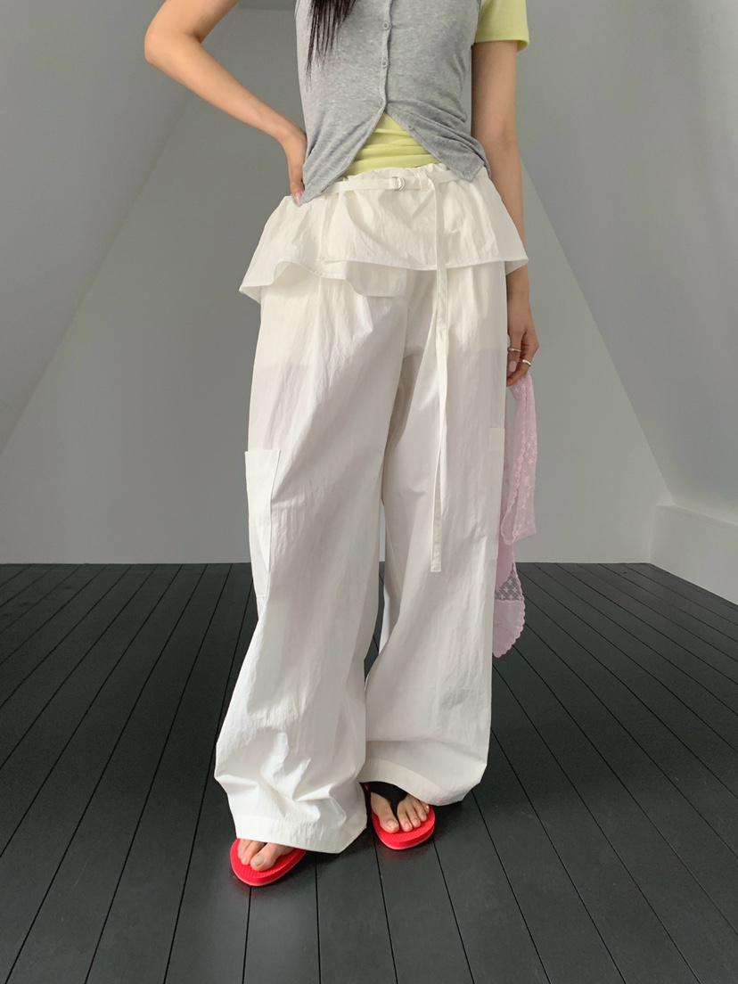 JKICHI韓國東大門直郵女裝新款人氣26春夏職業休閑褲含腰帶JKICHI休閑褲