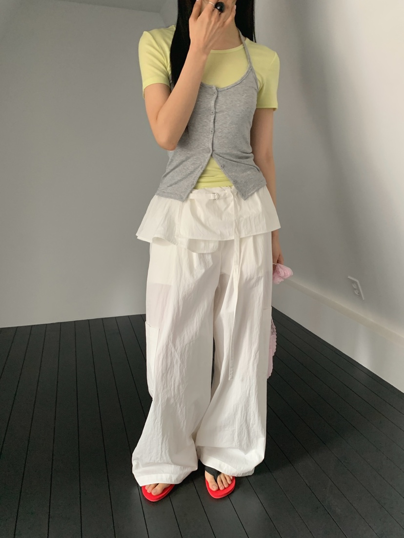 JKICHI韓國東大門直郵女裝新款人氣26春夏職業休閑褲含腰帶JKICHI休閑褲