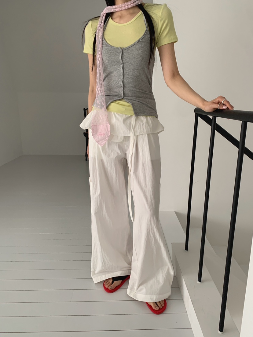 JKICHI韓國東大門直郵女裝新款人氣26春夏職業休閑褲含腰帶JKICHI休閑褲