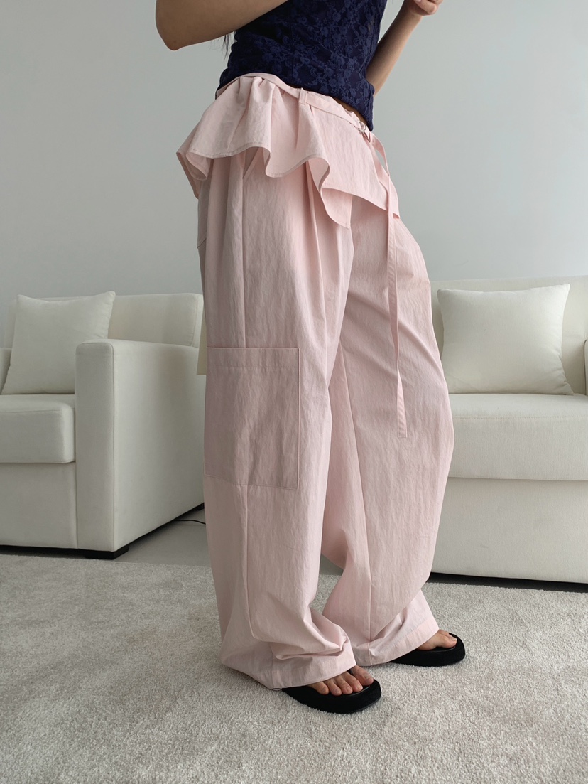 JKICHI韓國東大門直郵女裝新款人氣26春夏職業休閑褲含腰帶JKICHI休閑褲