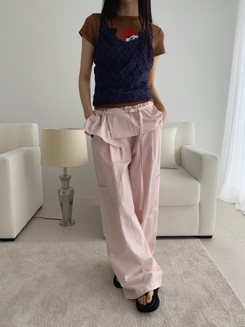 JKICHI韓國東大門直郵女裝新款人氣26春夏職業休閑褲含腰帶JKICHI休閑褲