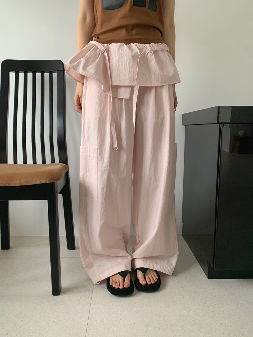 JKICHI韓國東大門直郵女裝新款人氣26春夏職業休閑褲含腰帶JKICHI休閑褲