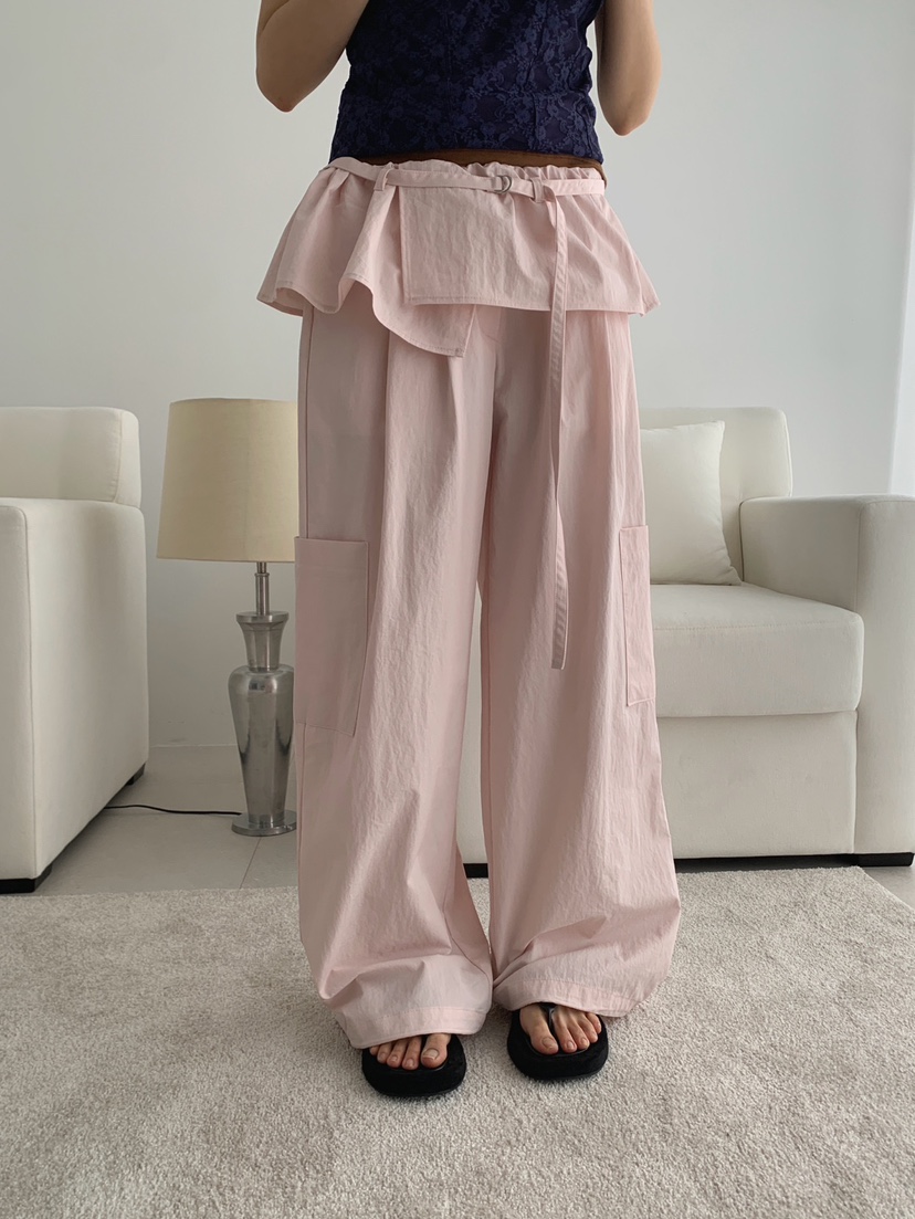 JKICHI韓國東大門直郵女裝新款人氣26春夏職業休閑褲含腰帶JKICHI休閑褲圖色3