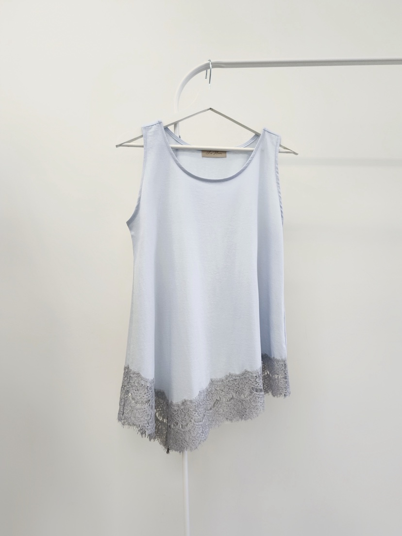 LA BLOOM韓國代購女士新品休閑時尚職業吊帶背心不對稱蕾絲La Bloom吊帶/背心圖色3