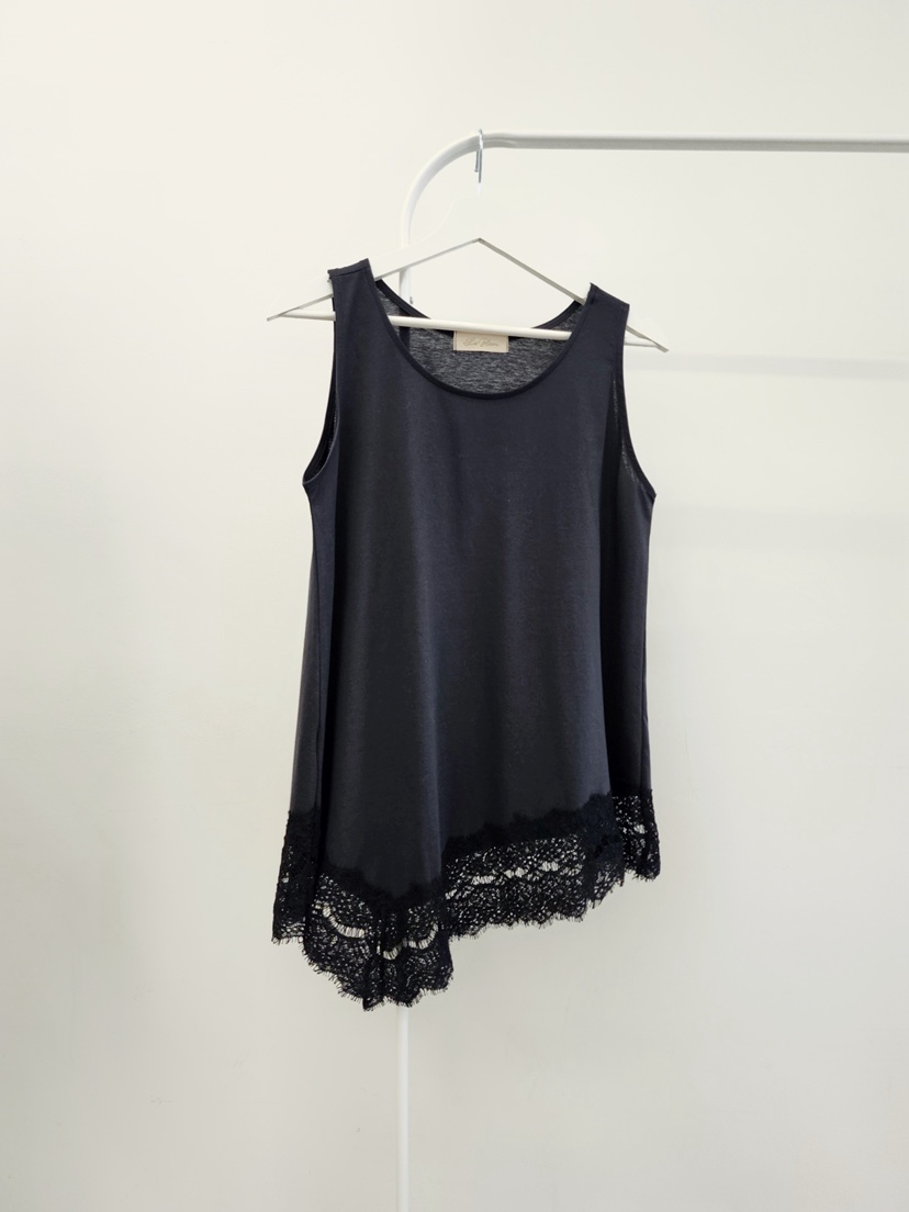 LA BLOOM韓國代購女士新品休閑時尚職業吊帶背心不對稱蕾絲La Bloom吊帶/背心圖色5