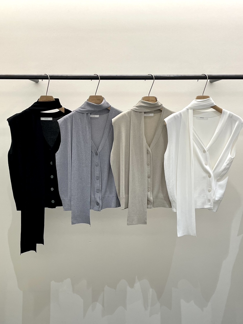 OBSESS韓國直郵女士新品26春夏熱賣時尚職業推薦馬甲含圍巾OBSESS/EARLY BIRD馬甲