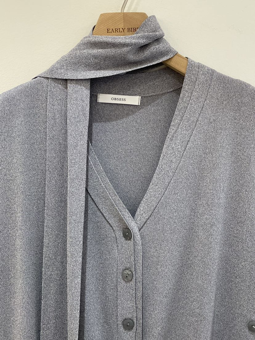 OBSESS韓國直郵女士新品26春夏熱賣時尚職業推薦馬甲含圍巾OBSESS/EARLY BIRD馬甲