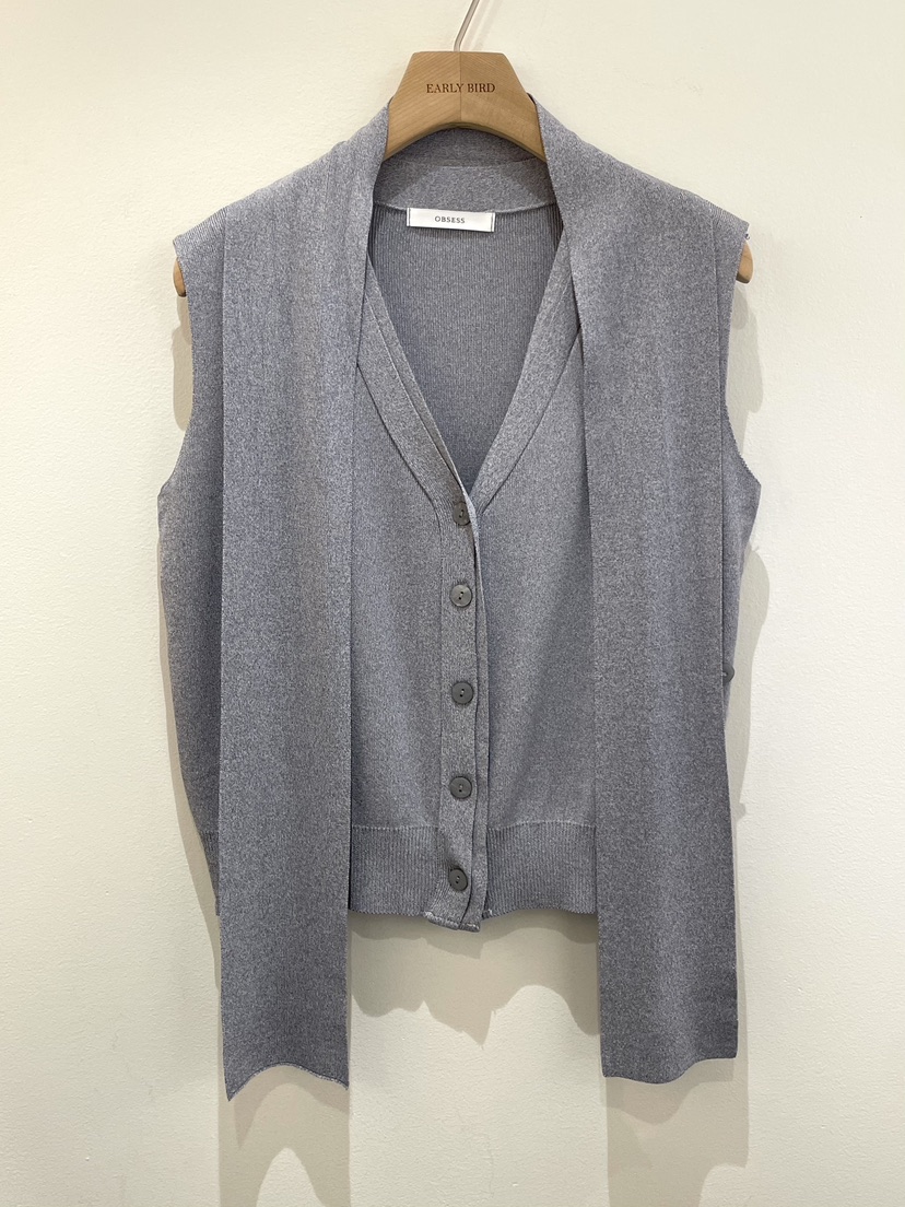 OBSESS韓國直郵女士新品26春夏熱賣時尚職業推薦馬甲含圍巾OBSESS/EARLY BIRD馬甲